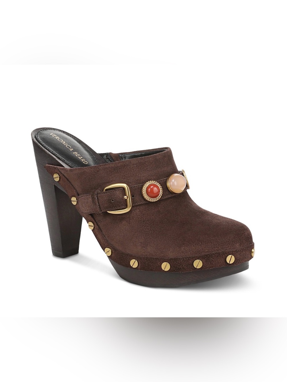 Veronica beard brown suede Giana clog pumps size 6 new no box